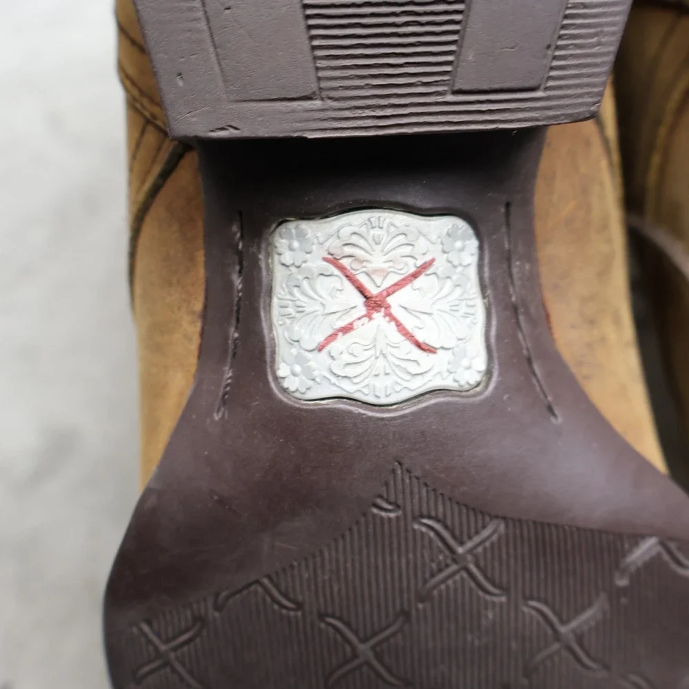 Twisted X Mens 8.5EE Work Boots Brown Leather Lace Up Rugged Utility MLC 0001